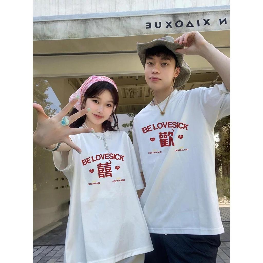 Top.street [COD]เสื้อแฟชั่น แขนสั้น คอกลม t shirt oversize cotton100% ใส่สบาย สไตล์ลำลอง unisex 'xih