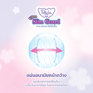 Felicia Ultra Slim Guard ผ้าอนามัยบางเฉียบ ซึมซับดี แห้งสบาย 29 ซม. Hello Kitty 12 ชิ้น