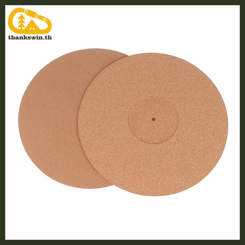 Thankswin 12IN แผ่นบันทึก Soft Cork ลด Anti-Static ไวนิล Turntable Slipmat Pad Dia 297 มม.สําหรับ Phonograph th