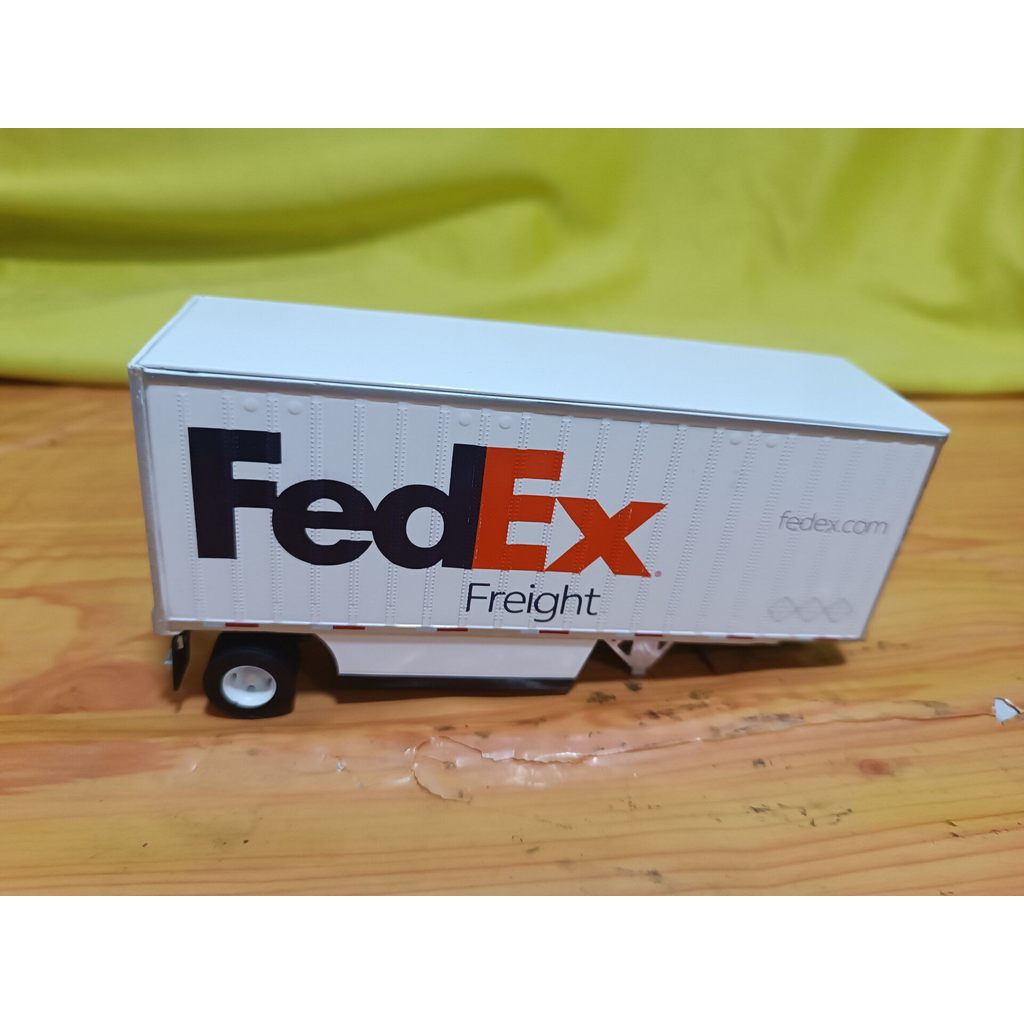 DM 1/50 Alloy Fedex Fedex Sea Transport Logistics Truck Semi-Trailer Container Container Model, จัดส