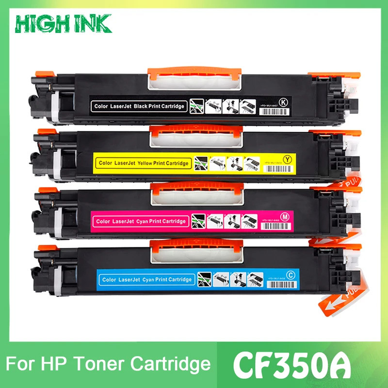 ตลับหมึก CF350A 350A CF351A CF352A CF353A 130A เข้ากันได้สําหรับ hp Color LaserJet Pro MFP M176n M17