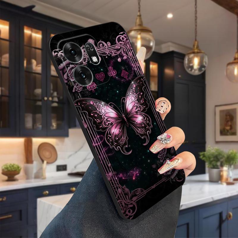 สําหรับ Honor X6D X8D 600 Lite Honor600 Lite Dark Toned Starry Night Dreamy ผีเสื้อซิลิโคนนุ่ม Tpu A