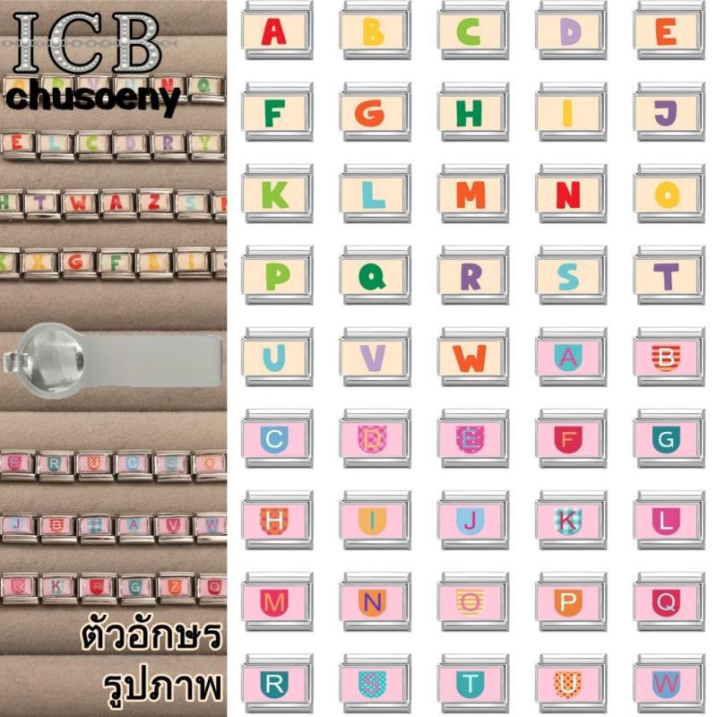 A-Z สร้อยข้อมือสไตล์อิตาเลียน ขนาด 9 มม. จากสแตนเลส สีชมพู กะทัดรัดสำหรับการแต่งเติมบุคลิกภาพ