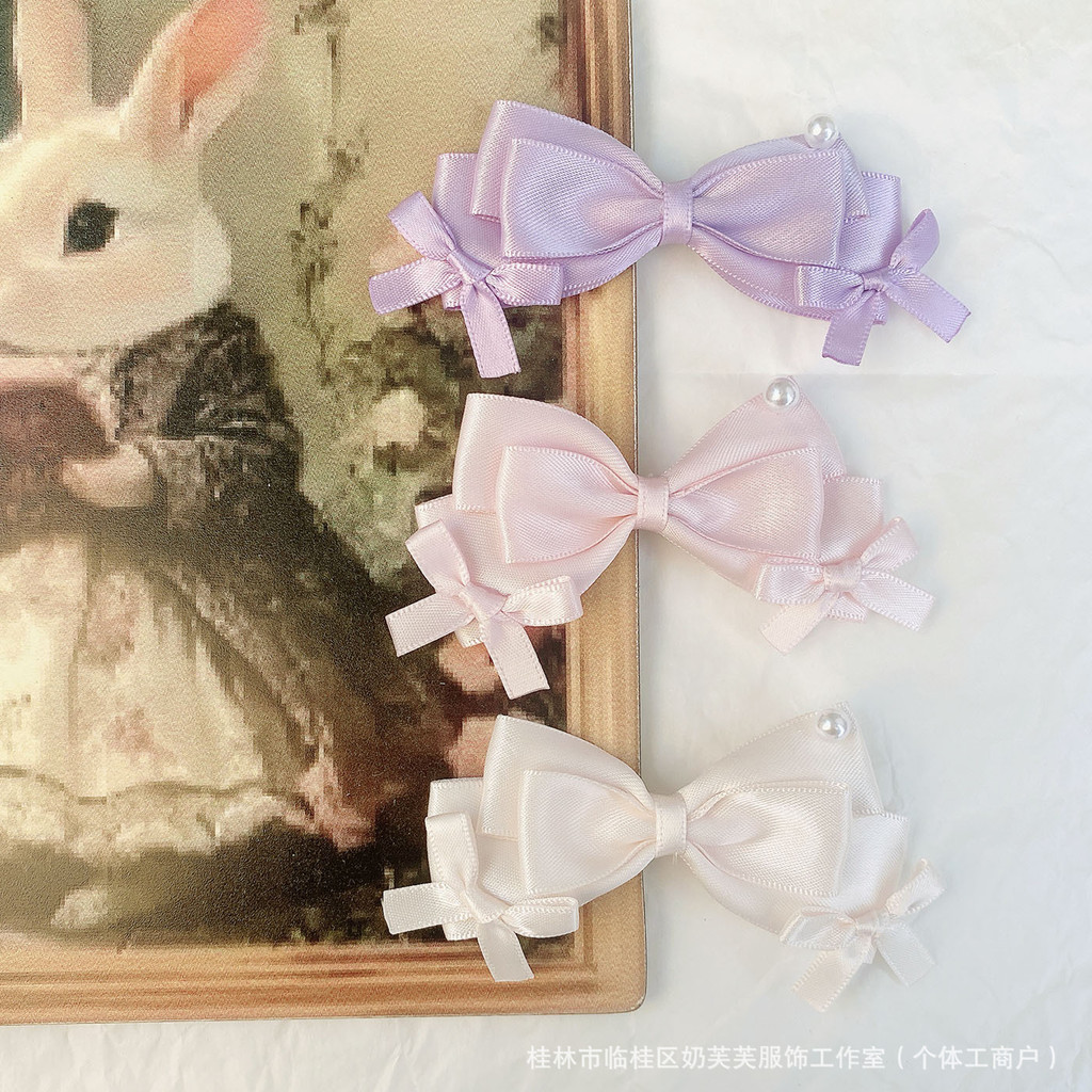 Nifu Fu's Bow Lolita Skirt Hairpin Material Girl's Bow Bag Shoes Accessories