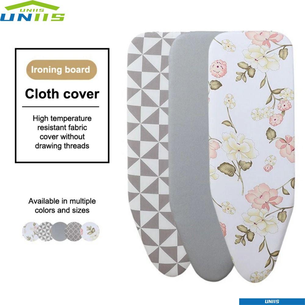 UNIIS 1 ชิ้นเหล็กโล่ความร้อน,สากลพร้อมขอบยืดหยุ่นที่รองรีด,ทนทานผ้าฝ้ายหนา Padding ผ้าทนคราบฝาครอบรีดผ้าสําหรับโต๊ะรีดผ้า