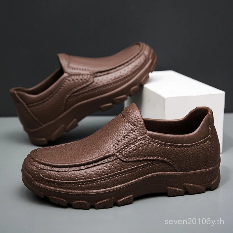 2026 Mens Anti Slip Chef Shoes, Driving Shoes, Mens Leather Shoes,leisure Mule Shoes,man Waterproof 