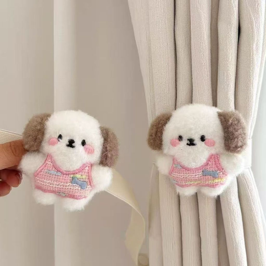 สายรวบม่านลูกสุนัขน่ารัก 3 มิติ, ตัวยึดม่านกันลื่นสําหรับห้องนอนห้องนั่งเล่น, สายรัดตกแต่งสําหรับผ้าม่านโปร่ง