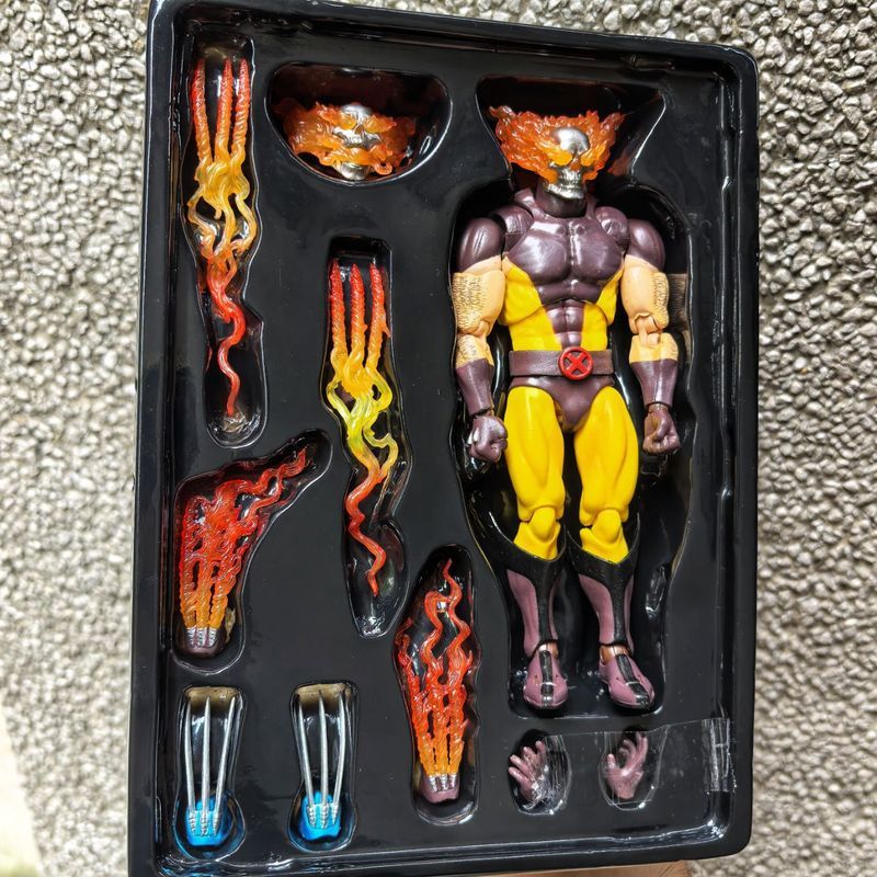 X-Men Wolverine Logan Brown Battle Suit Hell Evil Joint Movable เครื่องประดับรูป V