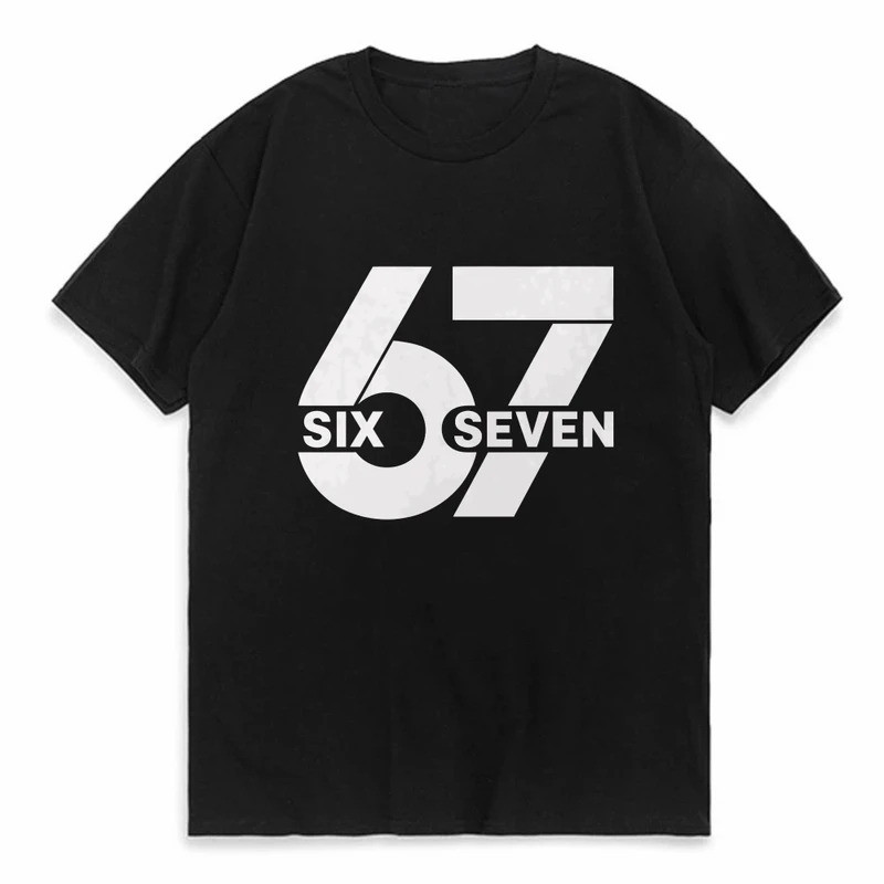 67 Six Seven 6-7 - เสื้อยืดลายมีมเกมส์สุดฮาสไตล์อิตาเลียนสำหรับผู้ชายและผู้หญิง ผลิตจากผ้าฝ้าย 100% เสื้อแขนสั้น