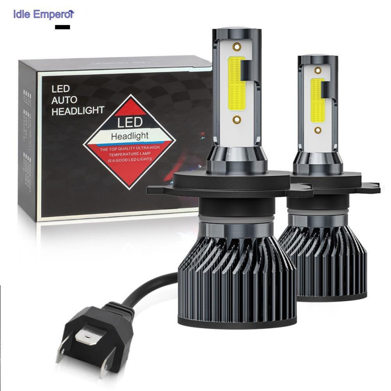 หลอดไฟหน้ารถยนต์ LED COB V6 44W H4 H1 H3 H7 H11 9005 9006 8,000LM สว่างมาก