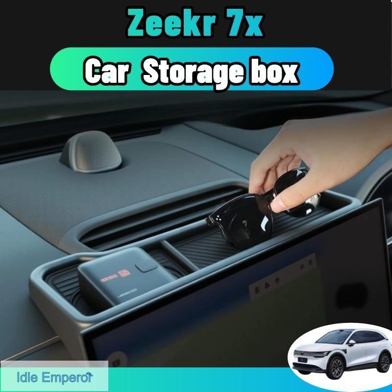Zeekr 7x กล่องเก็บของ อุปกรณ์จัดระเบียบรถยนต์ กล่องถาดใส่ทิชชู่ กันลื่น ด้านหลังหน้าจอ อุปกรณ์เสริม สําหรับตกแต่งภายในรถ