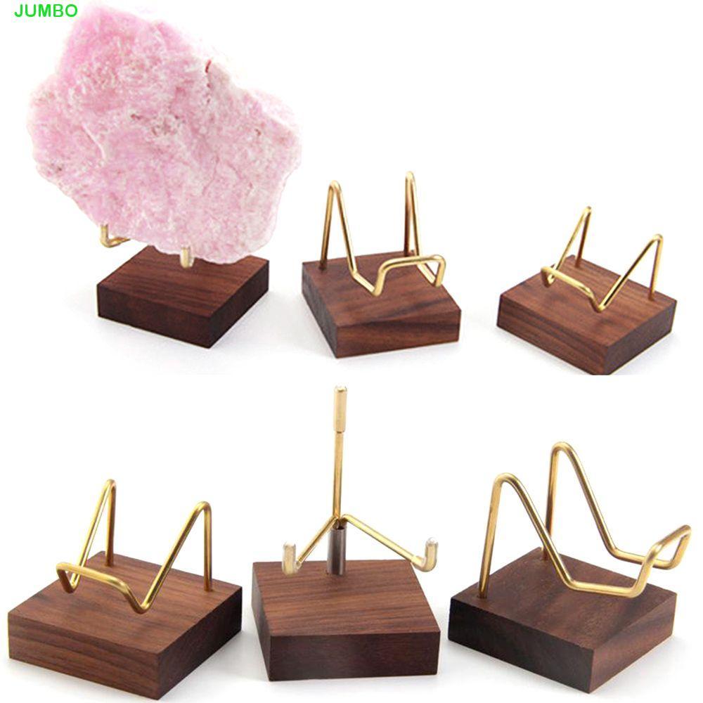 JUMBO Wood Support Base ฐานวอลนัท Home Decoraition Ores Agate Rocks Rack