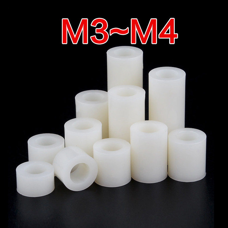 คอลัมน์แยก ABS สีขาว, คอลัมน์แยกฉนวน, คอลัมน์แผ่นพลาสติก 3mm4mm ผ่านคอลัมน์ปลอกไนลอน [LDLL]