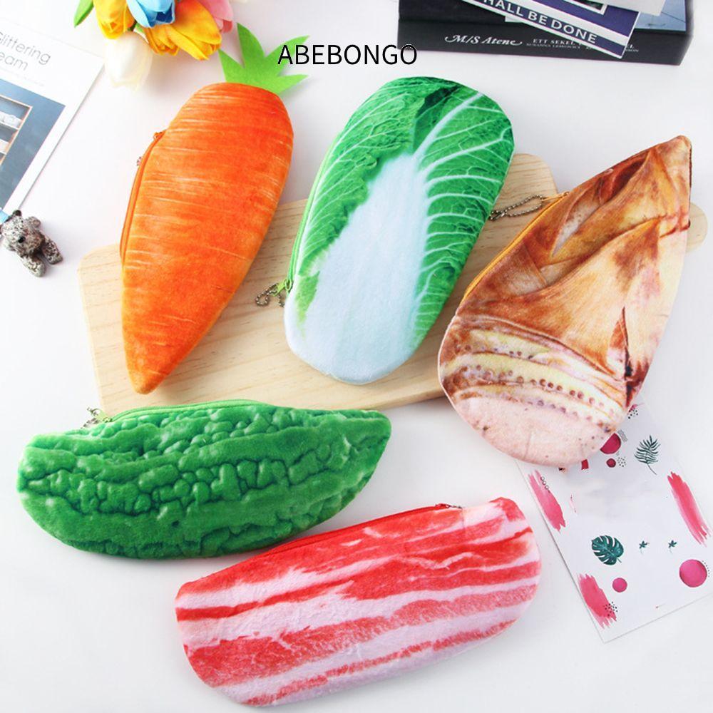 ABEBONGO ปากกาสร้างสรรค์เครื่องเขียนนักเรียนกระเป๋าใส่เหรียญกระเป๋าใส่เหรียญแปลกใหม่จําลองผัก