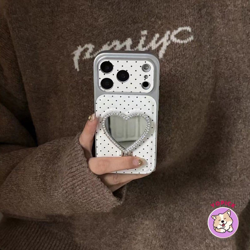 Love Mirrorเคสโทรศัพท์Iphone 17 Pro Max iPhone 16 Pro 16 Plusผิว15 Pro Maxซิลิโคน 14 Pro anti-drop 13 รุ่นหญิงFull-coverageหน้าต่างขนาดใหญ่KNTP