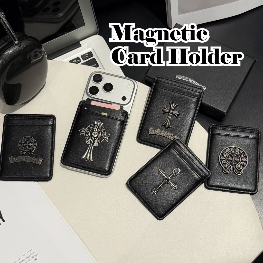 3D Vintage โลหะ Rivet แม่เหล็กดูดหนังกระเป๋าสําหรับ iPhone 17 16 15 Pro Max กรณีกระเป๋า ID Bank การ์ดกระเป๋าสตางค์คู่ของขวัญ