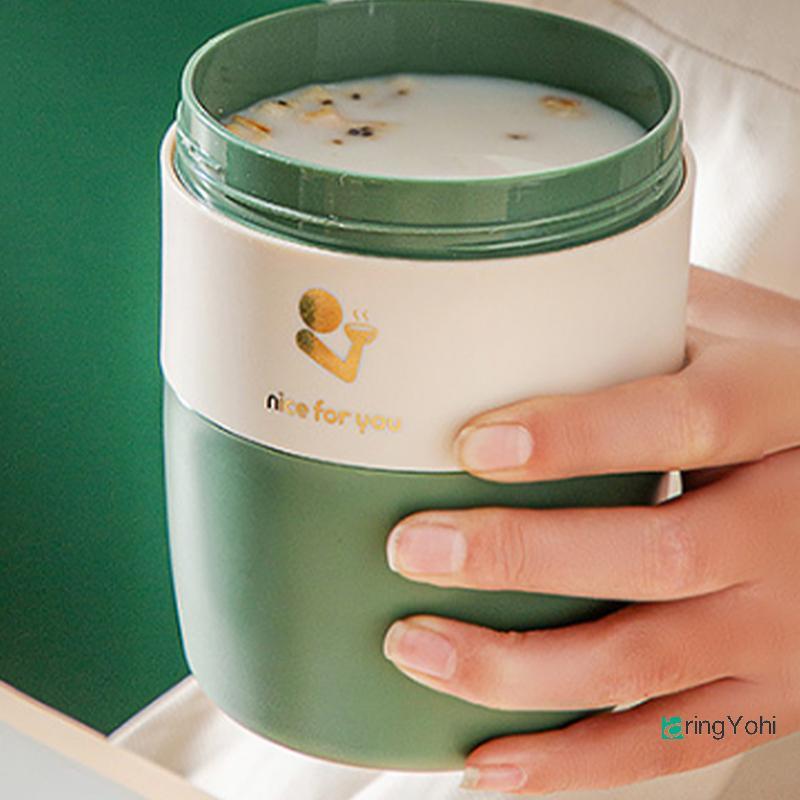 AringYohi] 510ml ถ้วยซุปสแตนเลสกล่องอาหารกลางวันความร้อนภาชนะบรรจุอาหารพร้อมช้อน Vaccum ถ้วยฉนวนกล่องเบนโตะสําหรับเด็กใหม่
