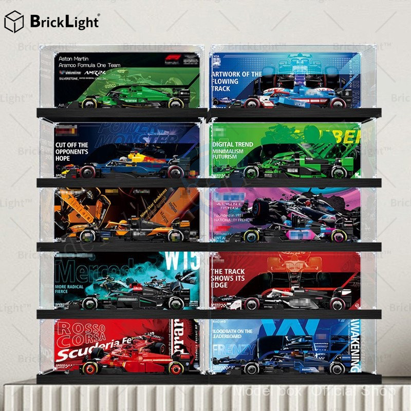 ❤️กล่องใส่โมเดล กล่องเก็บของอะคริลิคเหมาะสำหรับ LEGO Speed Racing F1 Series 77242 77243 77244