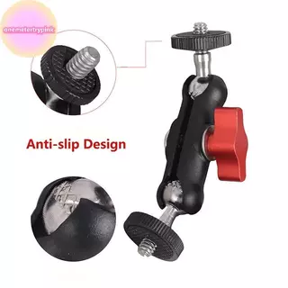 ONEPINK กล้องโลหะ Super Clamp 1 ชุดพร้อมหัวบอลคู่ Magic Arm ตัวยึดแบบยืดหยุ่นแบบปรับได้สําหรับการถ่ายภาพจอภาพ