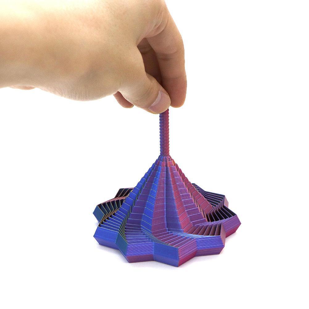 3d พิมพ์ขยาย Sensory Fidget Star ใหม่ความเครียดบรรเทา Sensory Whirling เกลียวพร้อมที่จับ N0l7