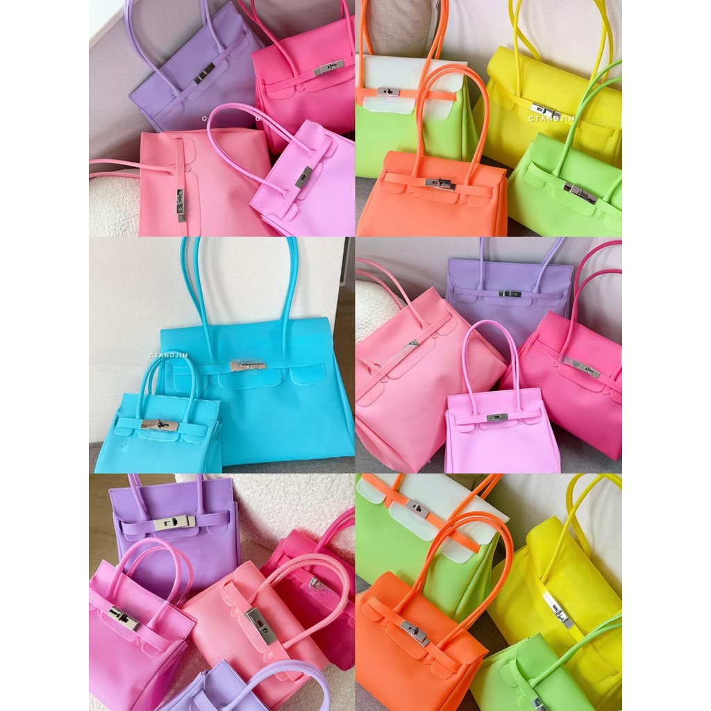 กระเป๋าสะพายหลังKiikii พีวีซี ขนาดใหญ่ ใช้เป็นสาย-crossbodyและหิ้วไหล่ได้ พร้อมส่ง!