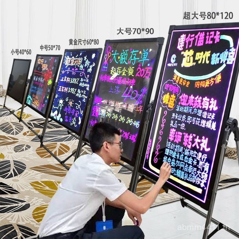 อิเล็กทรอนิกส์ Zhangguang BOARD Stall Billboard กระดานดําเรืองแสง Zhengzhi Night Market กระดานโฆษณาห