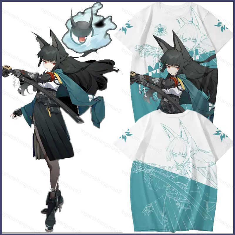 เสื้อยืด.Cosplay.Zenless Zone Zero Hoshimi Miyabi ผ้ากราฟิกเต็ม สำหรับคอสเพลย์ และใส่เล่นแขนสั้น