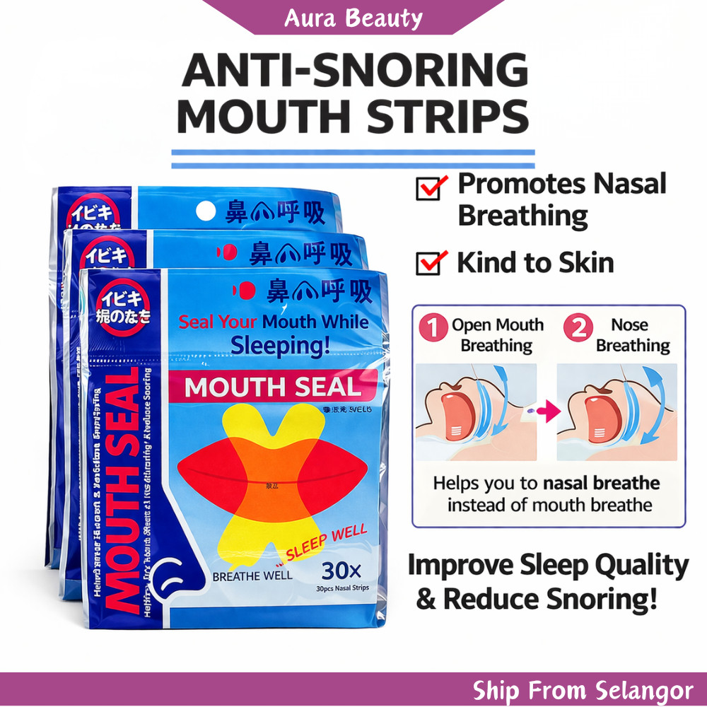 Mouth Seal Packs Anti Mouth Breathing สติกเกอร์ Anti Snoring ปากเทปสติกเกอร์ Koutup Mulut防 Koha ปาก贴