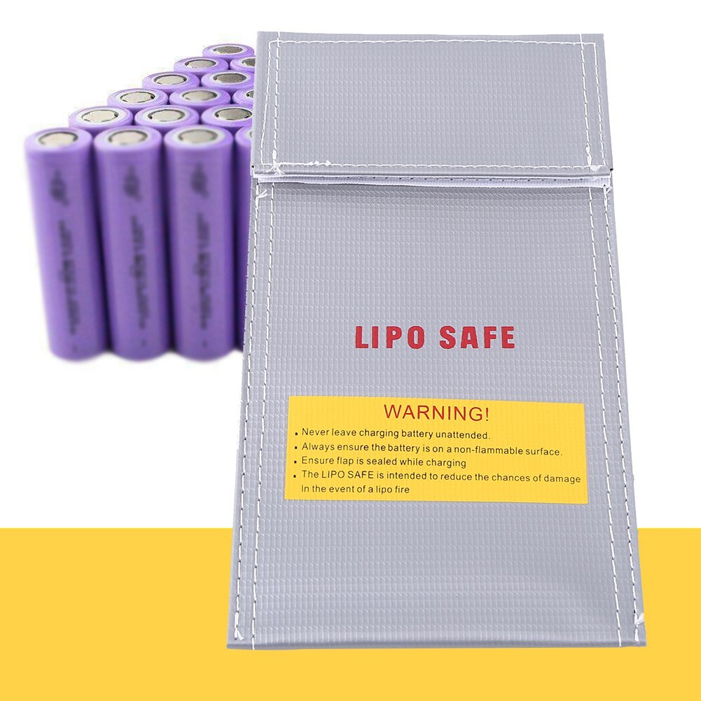 Shopp1 Gernie กระเป๋าปลอดภัยแบตเตอรี่ 3.9 X 7.9 นิ้วกระเป๋าป้องกันการระเบิดสําหรับ Lipo