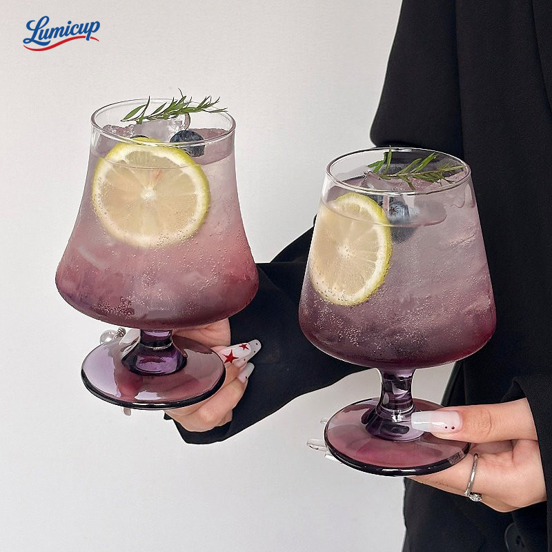 สินค้าใหม่ แก้วกระจกขาสั้นท้องใหญ่ 470ml | แก้ววิสกี้ ค็อกเทล กาแฟเย็น ชาผลไม้ | สไตล์อินสตา วินเทจ มินิมอล