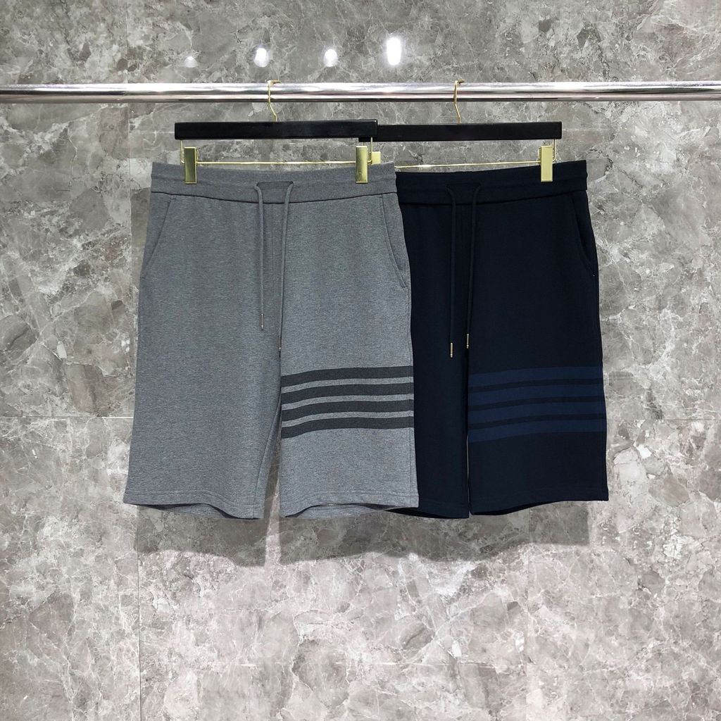 IOEK thombrowne Couple's summer gray striped casual Korean-style trendy loose mid-length shorts