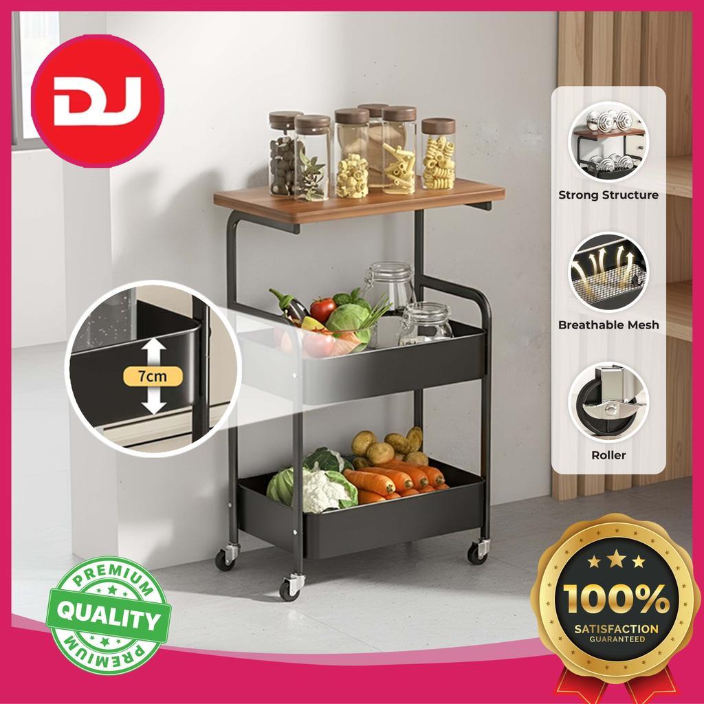 DJ2in1 Mobile Table โซฟาชั้นวางด้านข้างรถเข็นขนาดเล็กรถเข็นสํานักงาน