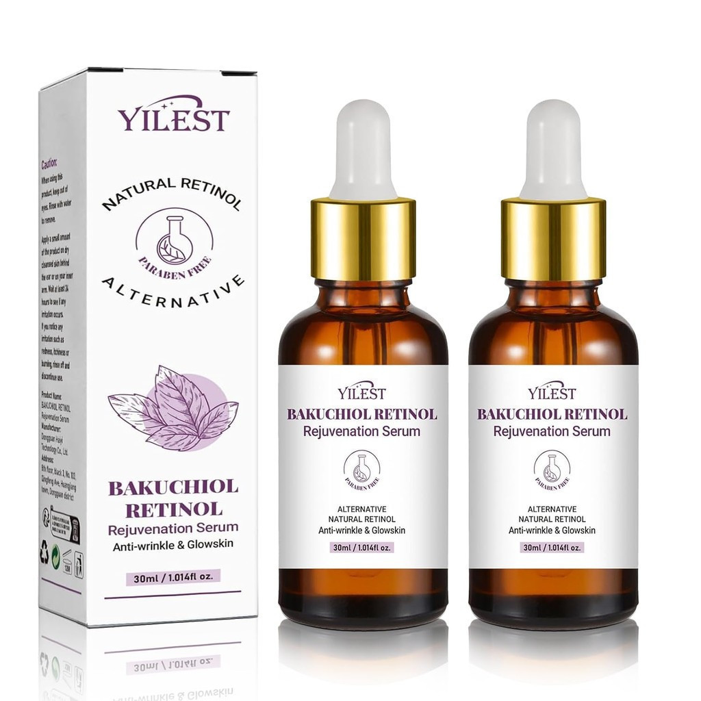 2PCS Bakuchiol Retinol Serum Retinol Rejuvenation Serum สําหรับทุกสภาพผิว
