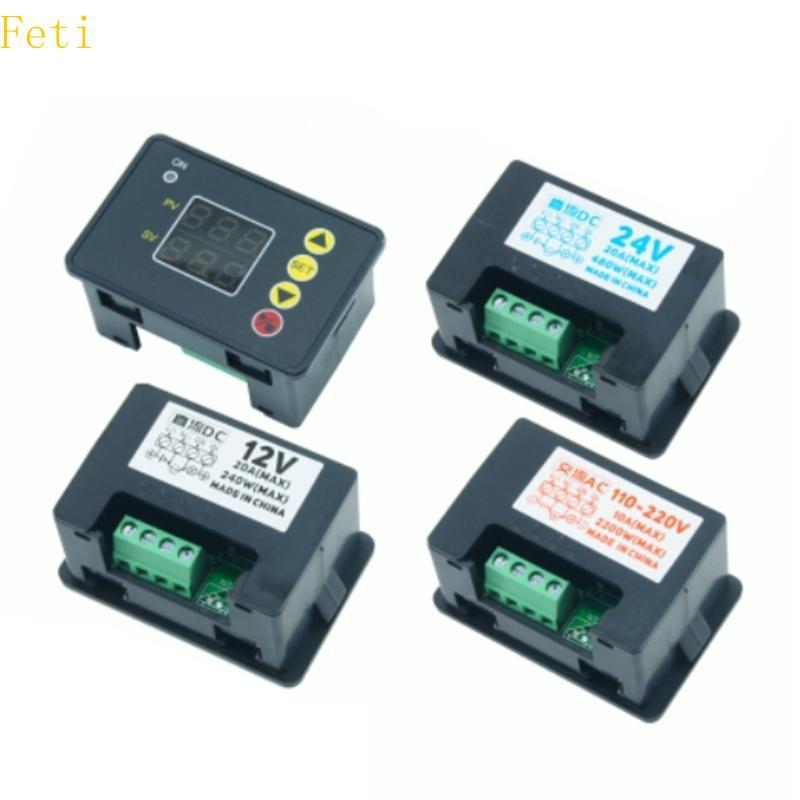 Feti 12V 24V 110-220V 1 Channel Time Controller Delay Countdown Timer On Switches รีเลย์ LED Digital