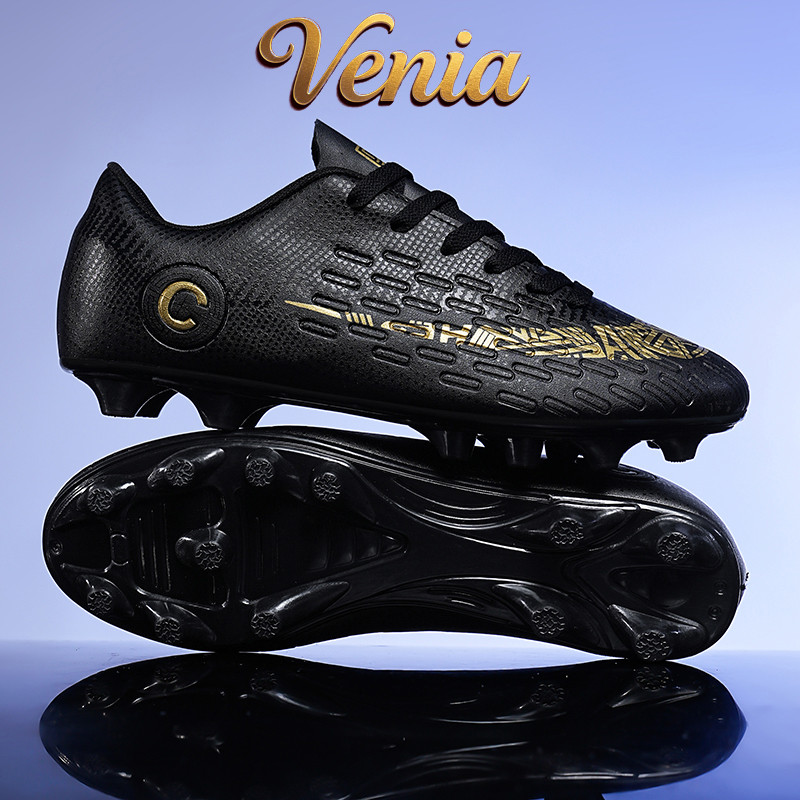 VENIA【จัดส่งภายใน 24 ชั่วโมง บางกอกสปอต】รองเท้าฟุตบอลสตั๊ด ไม่ต้องผูกเชือก รองเท้าฟุตซอลแบบ TF/FG สำหรับผู้ชาย และ