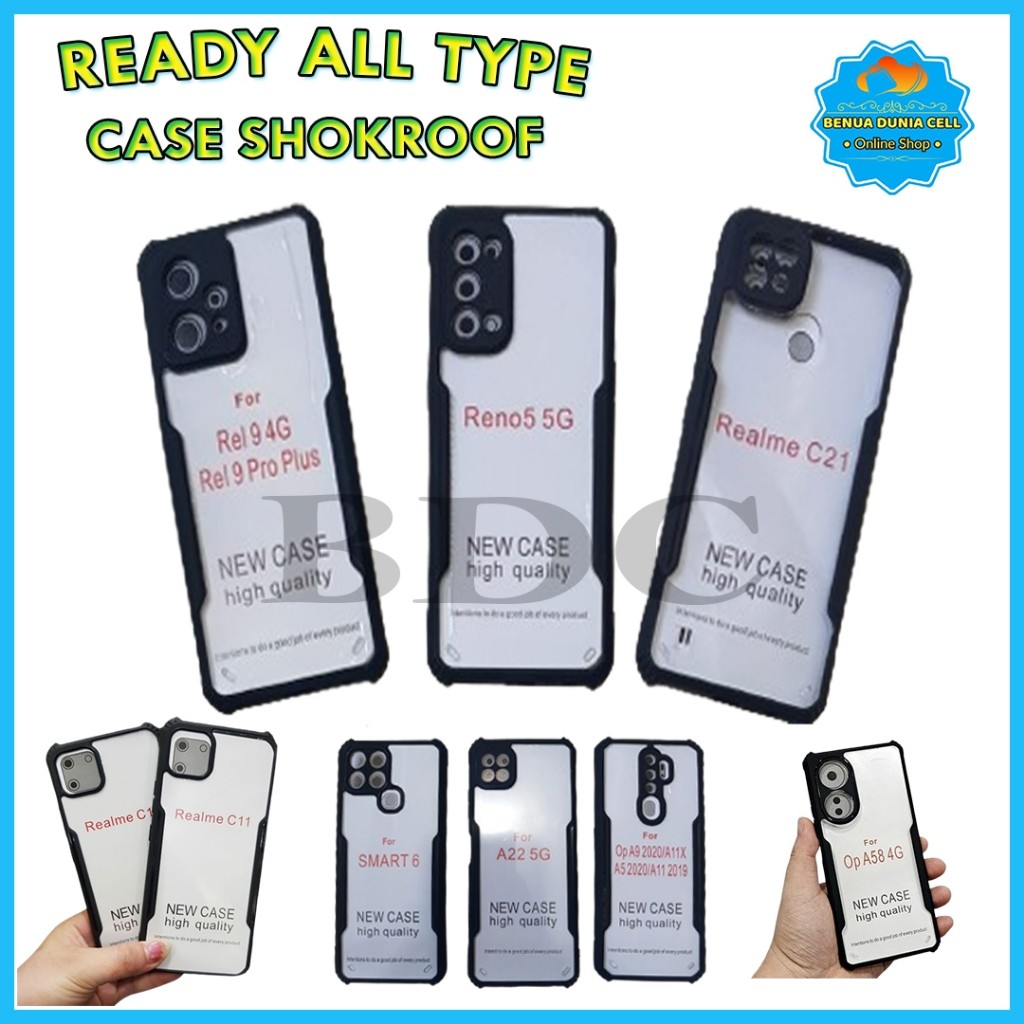 กรณีเกราะ SHOCKPROOF REALME C12 C15 C21Y C25Y C63 C65 C67 C75 C75X C30 C30S C31 C33 C35 หมายเหตุ 50 