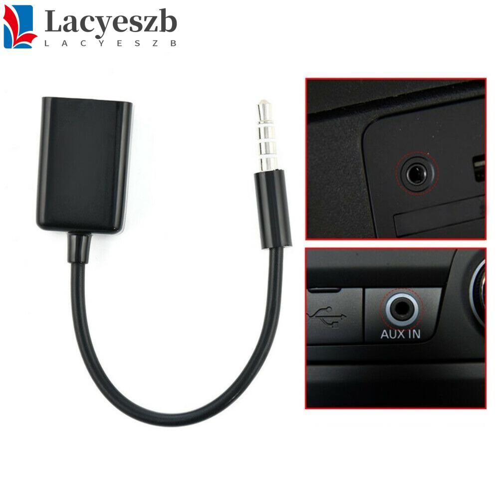 LACYESZB Usb Female to 3.5mm Car Audio Cable, 3.5mm Male USB 2.0 Female 3.5MM to USB Female Adapter 