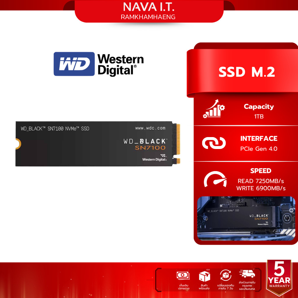 WD SSD BLACK SN7100 1TB M.2 NVME
