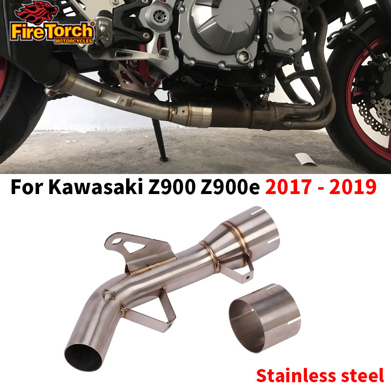 สําหรับ Kawasaki Z900 Z900se 2017-2025 รถจักรยานยนต์ไอเสียระบบ DECAT กลางท่อเชื่อมต่อ Original Muffl