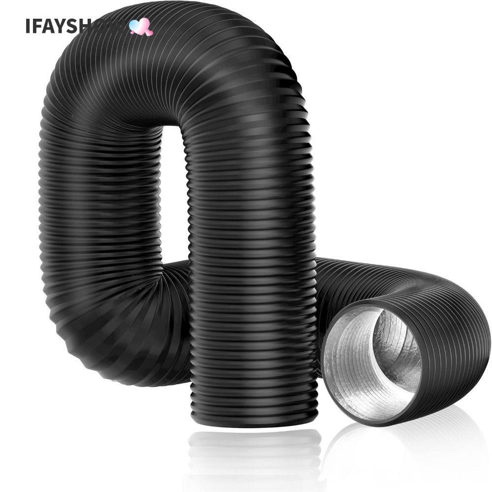 IFAYSHOW เครื่องเป่า Vent ท่อฉนวน Heavy-Duty Air Ducting, Professional ยืดหยุ่น 3 ชั้นป้องกันอลูมิเนียมฟอยล์ท่อไอเสียห้องครัว