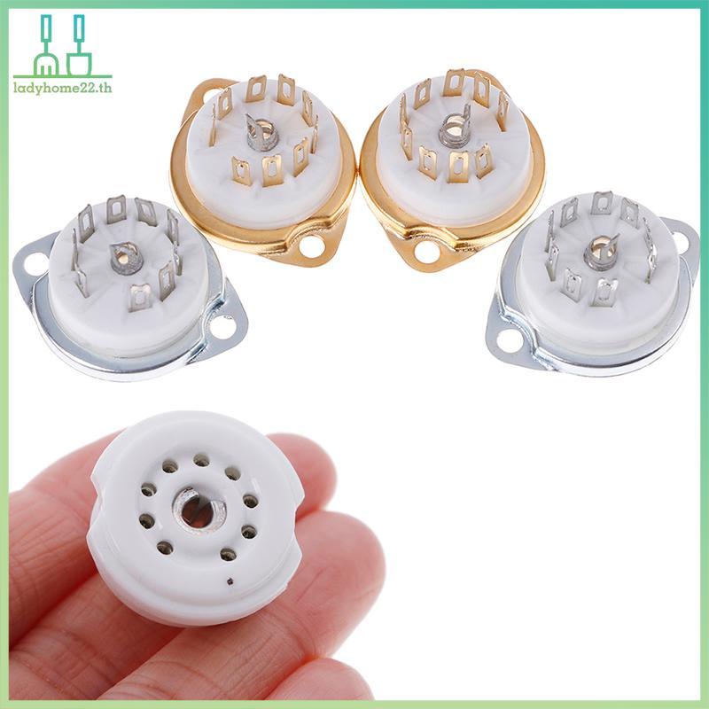 DOULLADY 1Pc แชสซี mount 9pin เซรามิคหลอด Soe สําหรับ EL84 ECC82 6922 12AX7 TH