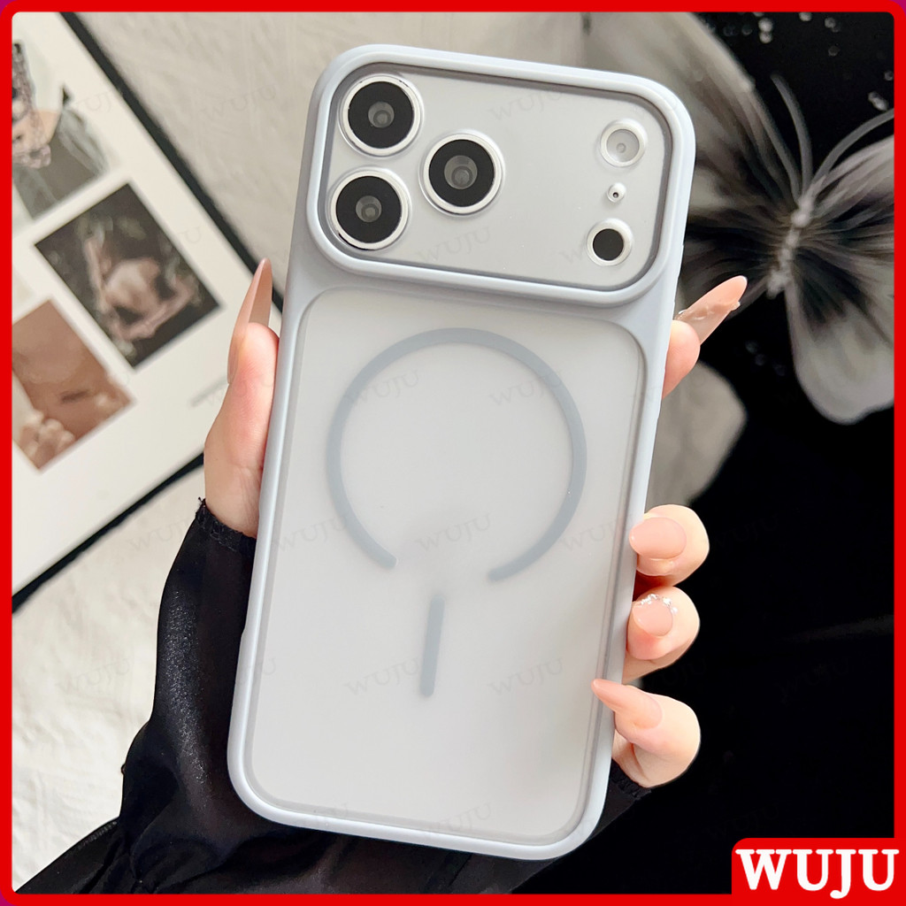 เคสแม่เหล็ก WUJU เข้ากันได้กับ IPhone 17 16 15 14 13 12 11 Pro Max พร้อมป้องกันรอยขีดข่วนและกันตก เรียบง่ายและมีสไตล์