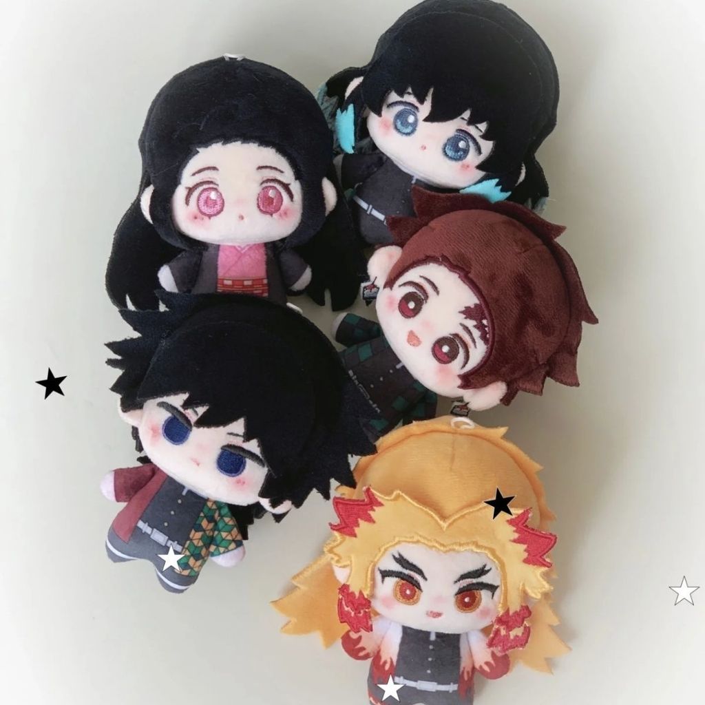 Demon Slayer Giyu Tomioka Muichiro Tokitou Yoriichi Tsugikuni Kyojuro Rengoku 10 ซม.ตุ๊กตาผ้าฝ้าย