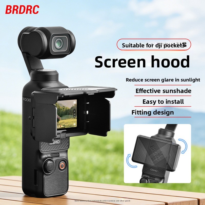 เหมาะสําหรับ Big DJI OSMO POCKET 4/Pocket 3 Screen Hood Sunshade ฝาครอบป้องกันแบบพับได้ Anti-Glare อุปกรณ์เสริม