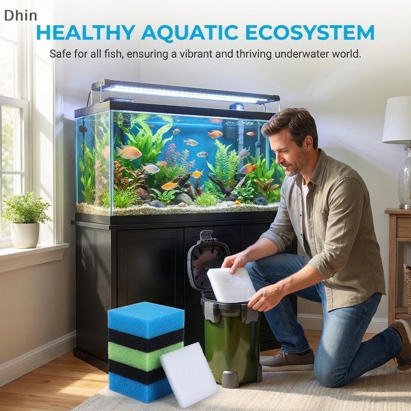 [Dhin] Aquarium Filter Cotton ชุด 5 ชิ้นสําหรับ Juwel Bioflow ช่วยรักษาสภาพแวดล้อมน้ําเพื่อสุขภาพ CO