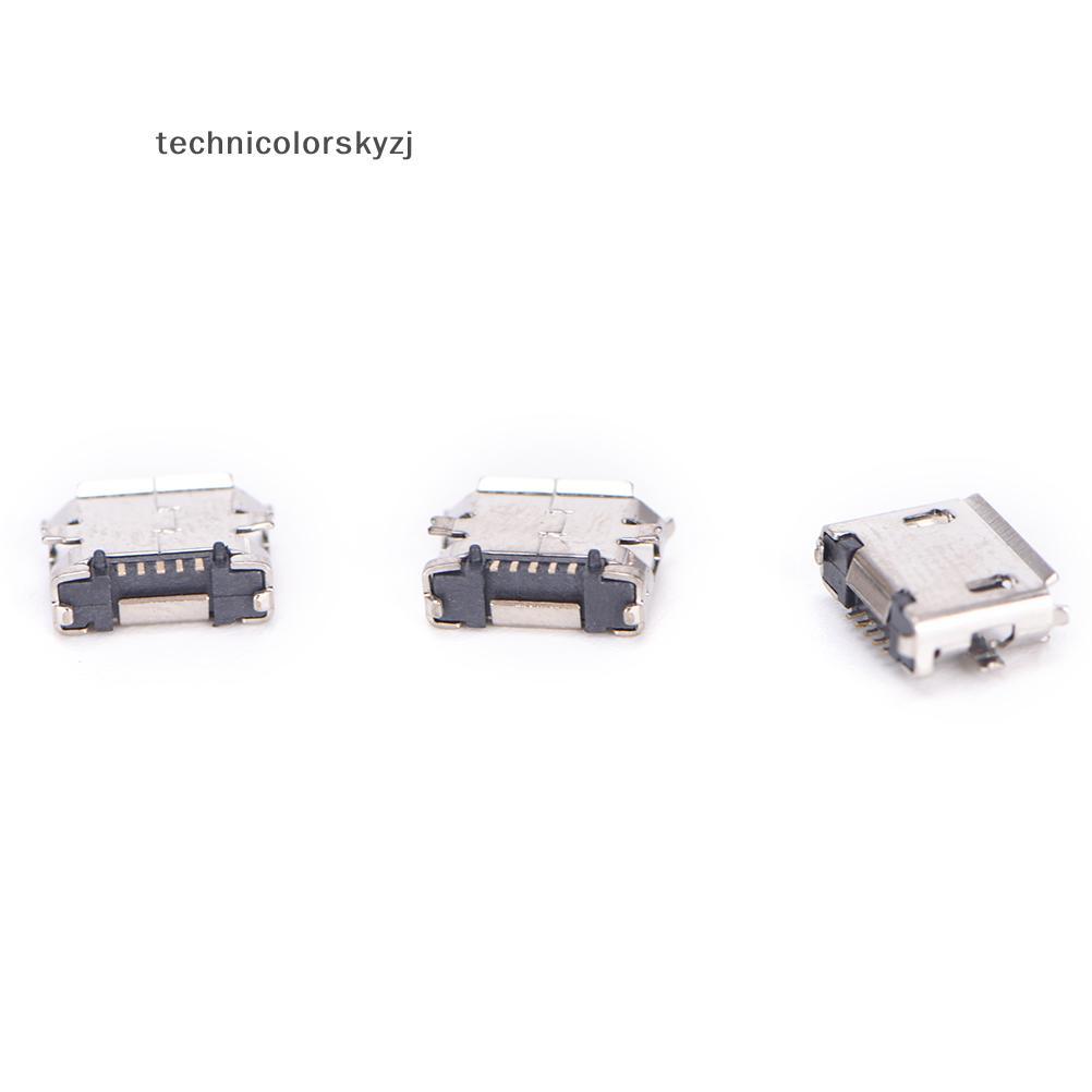 TECH 10pcs Micro USB 5pin B ประเภทหญิงสําหรับ Connector 5 pin ชาร์จ Soet DDC