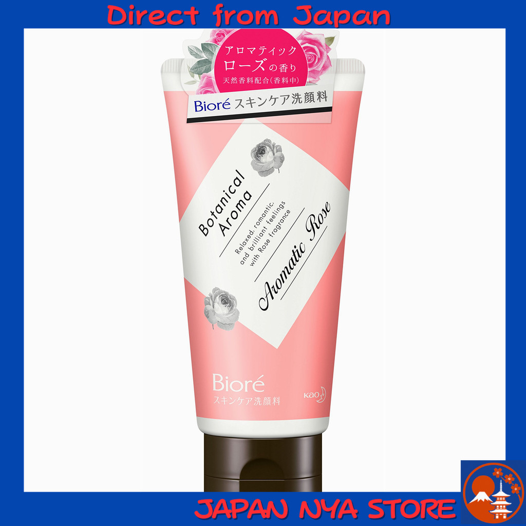 Biore Facial Foam Moisture Botanical Aroma – กลิ่นกุหลาบหอมละมุน (Aromatic Rose) เพื่อผิวนุ่มชุ่มชื้