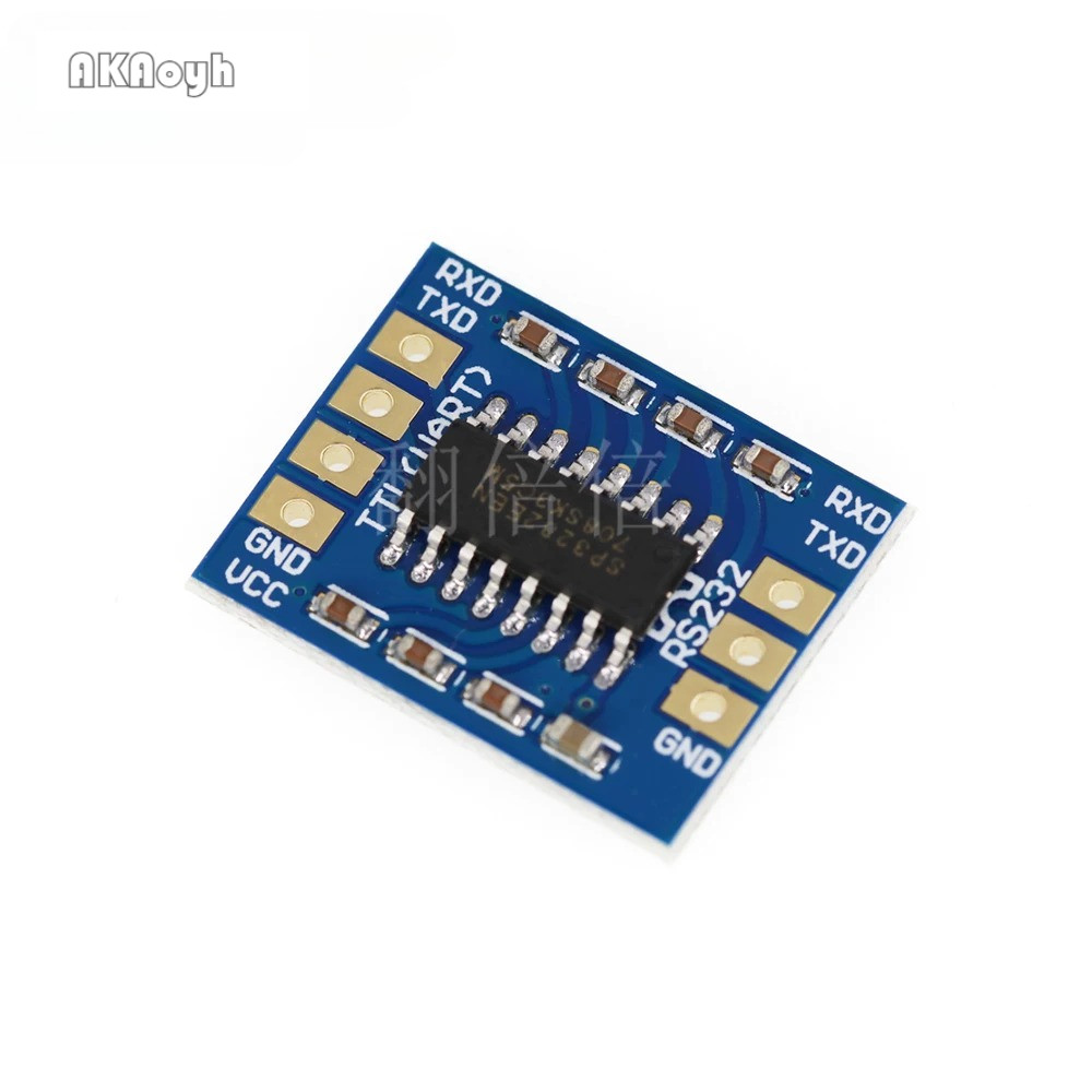R RS232 SP3232 TTL ถึง RS232 โมดูล RS232 ถึง TTL กระพริบสายโมดูลอนุกรมจมแผ่นทอง
