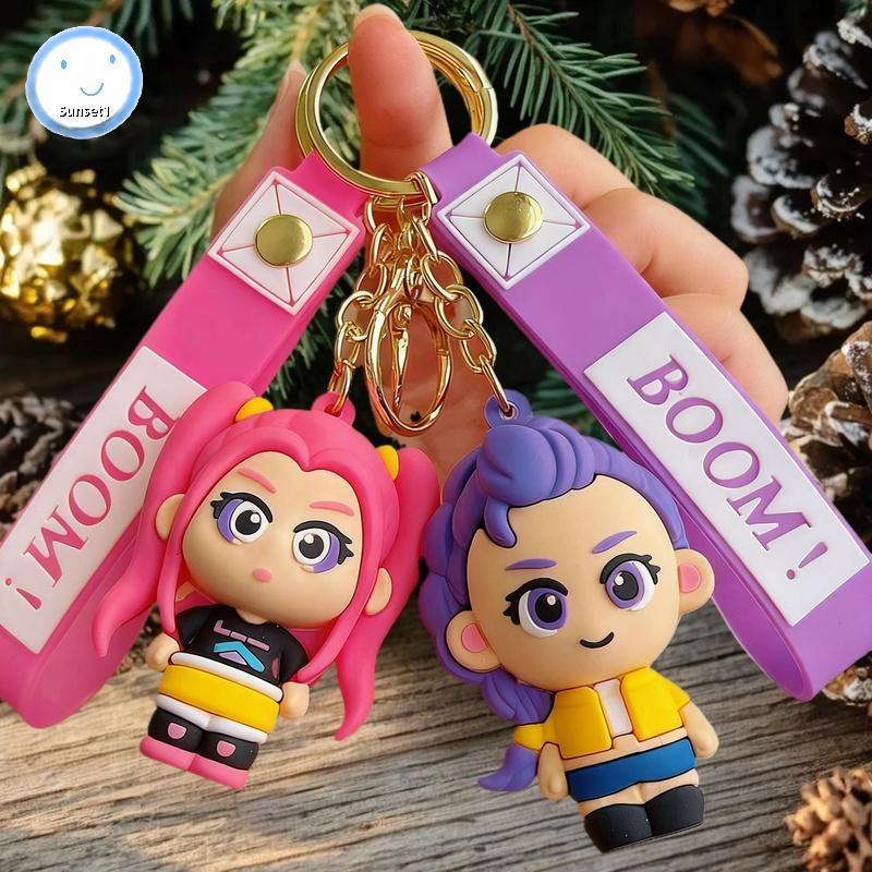 Sunset KPop Devil Hunter อุปกรณ์ต่อพ่วง Widget Rumi Mira Zoe PVC พวงกุญแจกระเป๋าเป้สะพายหลังตกแต่ง W