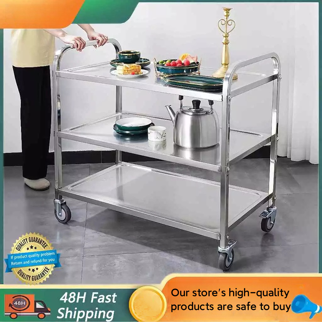 Stainless Steel Trolley Commercial Use 3 tier trolley cart trolley cart organizer food trolly cart